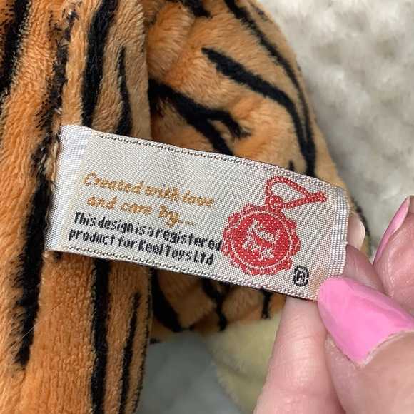 KEEL TOYS Plush Striped Tiger Foldable Pillow Stuffed Animal Toy - Picture 11 of 14